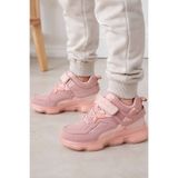 Vicco Çocuk Pembe Sneaker Kalın Taban Cırt Cırtlı Günlük Spor Ayakkabı