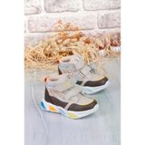 Vicco David 946.B25k.420 Anatomik Taban Unisex Çocuk Işıklı Bot Bej 22-25