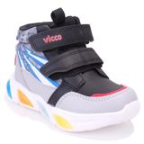 Vicco David 946P25K420 Siyah Ortopedik Günlük Işıklı Erkek Çocuk Spor Bot SİYAH 31 EU