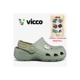 Vicco Didim Jıbbıtz Aksesuar Hediyeli Ortopedik Unisex Çocuk Terlik - Yeşil