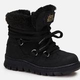 Vicco Kappa Hafif Unisex Siyah Kışlık Fermuarlı Kürklü Çocuk Botu