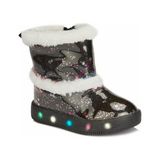 Vicco Kız Çocuk Yağmur Çizmesi Işıklı P.U Malzeme ile Slip-On Kapanma Özelliği 220.20K.108 - Siyah