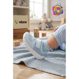 Vicco Kolay Giyilebilir Hafif ve Esnek Unisex Erkek Ilk Adım Ayakkabısı - Mavi