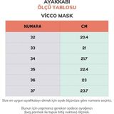Vicco Mask Beyaz Çocuk Spor Ayakkabı Nefes Alabilen Malzeme ile Düz Taban ve Lastik Bağlama
