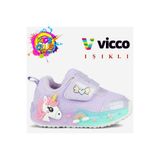 Vicco Meli İlk Adım Bebek Ortopedik Işıklı Çocuk Spor Ayakkabı, Lila, 19 Beden