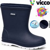 Vicco Mellow Kürklü Pvc Su Çizmesi Yağmur Botu Ortopedik Çocuk Bot - Lacivert
