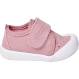 Vicco Pembe İlk Adım Ayakkabısı Kız Çocuklar İçin Tekstil Malzemeden Düz Tabanlı Güvenli Tasarım