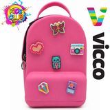 Vicco Pvc Mini Boy Çocuk Plaj Çantası Kreş Çantası Sırt Çantası Okul Çantası Unisex Çanta - Pembe