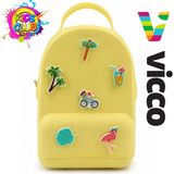 Vicco Pvc Mini Boy Çocuk Plaj Çantası Kreş Çantası Sırt Çantası Okul Çantası Unisex Çanta - Sarı