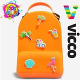Vicco Pvc Mini Boy Çocuk Plaj Çantası Kreş Çantası Sırt Çantası Okul Çantası Unisex Çanta - Turuncu