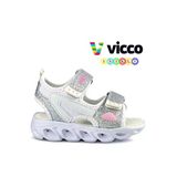 Vicco Roy 332.P21y.189 Kız Çocuk Işıklı Sandalet Beyaz 26-30