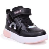 Vicco Şira 946P26k257 Siyah Ortopedik Işıklı Kız Çocuk Spor Bot