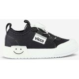 Vicco Unisex Işıklı Akıllı Bağcık Ortopedik Keten Kız Erkek Çocuk Spor Ayakkabı - Siyah