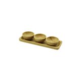 Vice 3PCS - SUNUM TEPSİLİ MİNİ - ÇAP: 6CM AHŞAP BAMBU LOKUMLUK - ÇEREZLİK KASE GO-53-vice 01647