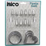 Vice Avm 20PCS PASTA SÜSLEME UÇ SETİ= 12-METAL KURABİYE KALIP METAL=3-KALP - 3-YUVARLAK 2-UÇ TUTUCU PLS.ADAPTÖR GO-53-vice 01812