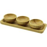 Vice Avm 3PCS - SUNUM TEPSİLİ MİNİ - ÇAP: 6CM AHŞAP BAMBU LOKUMLUK - ÇEREZLİK KASE GO-53-vice 01647
