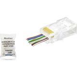 Vice Avm Cat6 Ez RJ45 Konnektör - 100 Adet Şeffaf / Ekonomik Poşet Paket ND2415110095 Tg-V