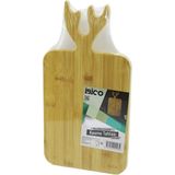 Vice Avm DİKDÖRTGEN=22X38CM AHŞAP BAMBU KESİM PANOSU - KESME TAHTASI GEYİK BOYNUZ FİGÜR SAPLI GO-53-vice 01315