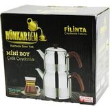 Vice Avm FİLİNTA MİNİ BOY ÇELİK ÇAYDANLIK SETİ ÇİFT KAPAKLI RENKLİ BAKALİT KULP ÜST DEMLİK: 1LT - ALT SULUK: 1.5LT KENDİNDEN SÜZGEÇLİ GO-53-vice 01776