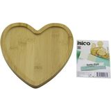 Vice Avm KALP MODEL AHŞAP BAMBU SERVİS SUNUM TEPSİ - TAHTASI 20.5 X 19.5 X 1.4CM GO-53-vice 01610