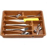 Vice Avm KÜÇÜK - AHŞAP RENK - 7 BÖLMELİ ÇEKMECE İÇİ KAŞIKLIK 36X32CM GO-53-vice 01450
