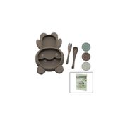 Vice AYICIK MODEL=3 BÖLMELİ BEBEK BESLENME SETİ 3PCS=MAMA KABI-KAŞIK-ÇATAL 500ML RENKLİ PLST GO-53-vice 0