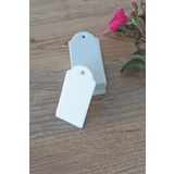 Vice Beyaz Karton etiket / Fiyat Hediye Etiketi 100 Adet (3.8 cm X 7.5 cm)
