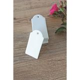 Vice Beyaz Karton Etiket / Hediye Etiketi 100 Adet (3.8 cm x 7.5 Cm)
