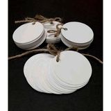 Vice Beyaz Yuvarlak Karton Etiket ,100 Adet (5 Cm)