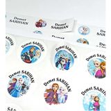 Vice Elsa ve Anna Temalı Defter Kalem Etiketi 198 Adet Kişiye Özel Tasarım 40x12 mm 48x17 mm - --