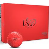 Vice Golf Pro Golf Topu, Kırmızı, 12'li Paket