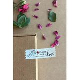 Vice Hand Made With Love Etiket / 144 Adet Bant Etiket (1,8 x 5.5 Cm) - Beyaz