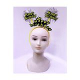Vice Happy Birthday Püsküllü Neon Sarı Renk Doğum Günü Tacı 22x19 cm GO-53-vice 04737