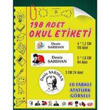 Vice Isim Baskılı Defter Kalem Okul Etiketi ( 198 Adet Atatürk Temalı ) - --