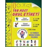 Vice Isim Baskılı Defter Kalem Okul Etiketi ( 198 Adet Braw Stars Temalı ) - --