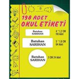 Vice Isim Baskılı Defter Kalem Okul Etiketi ( 198 Adet Etiket ) - --