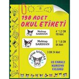 Vice Isim Baskılı Defter Kalem Okul Etiketi ( 198 Adet Kuromi Temalı ) - -- - Kuşe