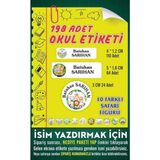 Vice Isim Baskılı Defter Kalem Okul Etiketi ( 198 Adet Safari Temalı ) - --