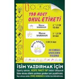 Vice Isim Baskılı Defter Kalem Okul Etiketi ( 198 Adet Unicorn Temalı ) - --