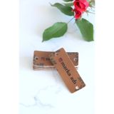Vice Kişiye Özel Suni Deri Etiket 40 Adet (1,8x4,8 cm) Renkli Baskılı Suni Deri marka etiketi