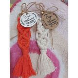 Vice Makrome Anahtarlık Etiketi -100 Adet (3,8 Cm) - 1BW-Beyaz - Karton