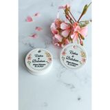 Vice Pembe Çiçek Baskılı Etiket / Nikah Şekeri Etiketi / Doğum Günü Etiket 100 Adet (3,8 Cm)