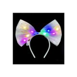 Vice Rengarenk Led Işıklı Fiyonk Şekilli Tül Parti Tacı Beyaz Renk 25x25 cm GO-53-vice 04647