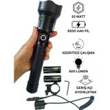 Vice Wison WS-5412 Tüfek Feneri, Geniş Açı Avcı El Feneri 20 Watt GO-53-vice 05620