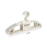 Vichy 5 Li Kaymaz Yüzeyli Askı 40 Cm Krem Renk Elbise & Gömlek Askısı Vch-7024 Açık Bej
