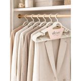 Vichy 5’li Kaymaz Çok Amaçlı Askı 42,2 cm – Krem Renk Elbise & Pantolon Askısı VCH-7018 - Bej