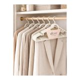Vichy 5’li Kaymaz Çok Amaçlı Askı 42,2 cm – Krem Renk Elbise & Pantolon Askısı VCH-7018
