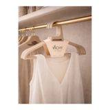 VICHY 5’li Kaymaz Yüzeyli Askı 45 cm – Bej Renk Elbise & Ceket Askısı VCH-7025