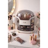Vichy Beyaz Çok Katlı Kozmetik Makyaj ve Takı Düzenleyici Organizer Oval Şekilde Banyo ve Makyaj Masası İçin