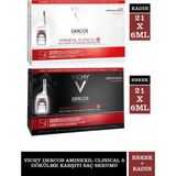 Vichy Dercos Aminexil Clinical 5 Erkek Dökülme Karşıtı Saç Serumu 21 X 6 Ml + Vichy Dercos Aminexil Clinical 5 Kadın Dökülme Karşıtı Saç Serumu 21 X 6 Ml